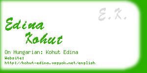 edina kohut business card